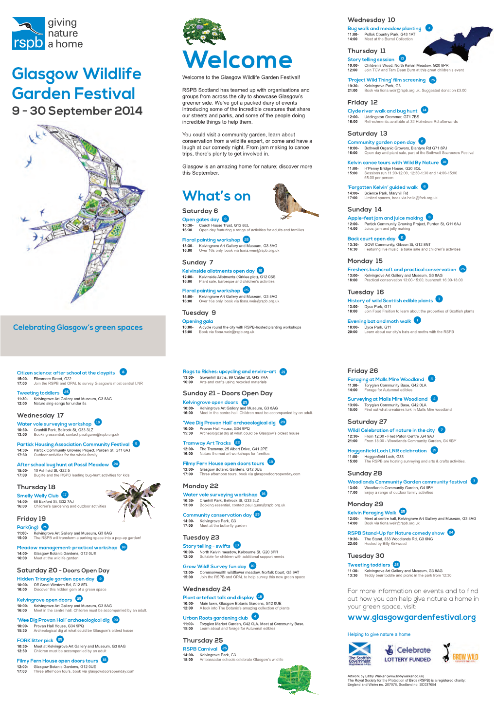 Glasgow Wildlife Garden Festival Leaflet.Pdf