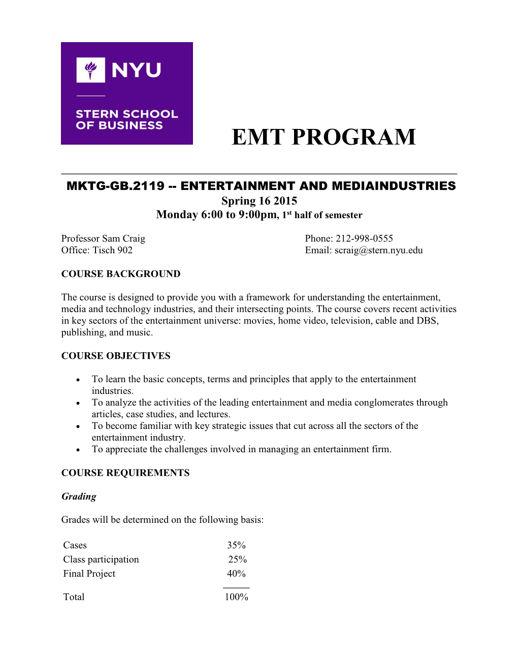 EMT Foundation Course