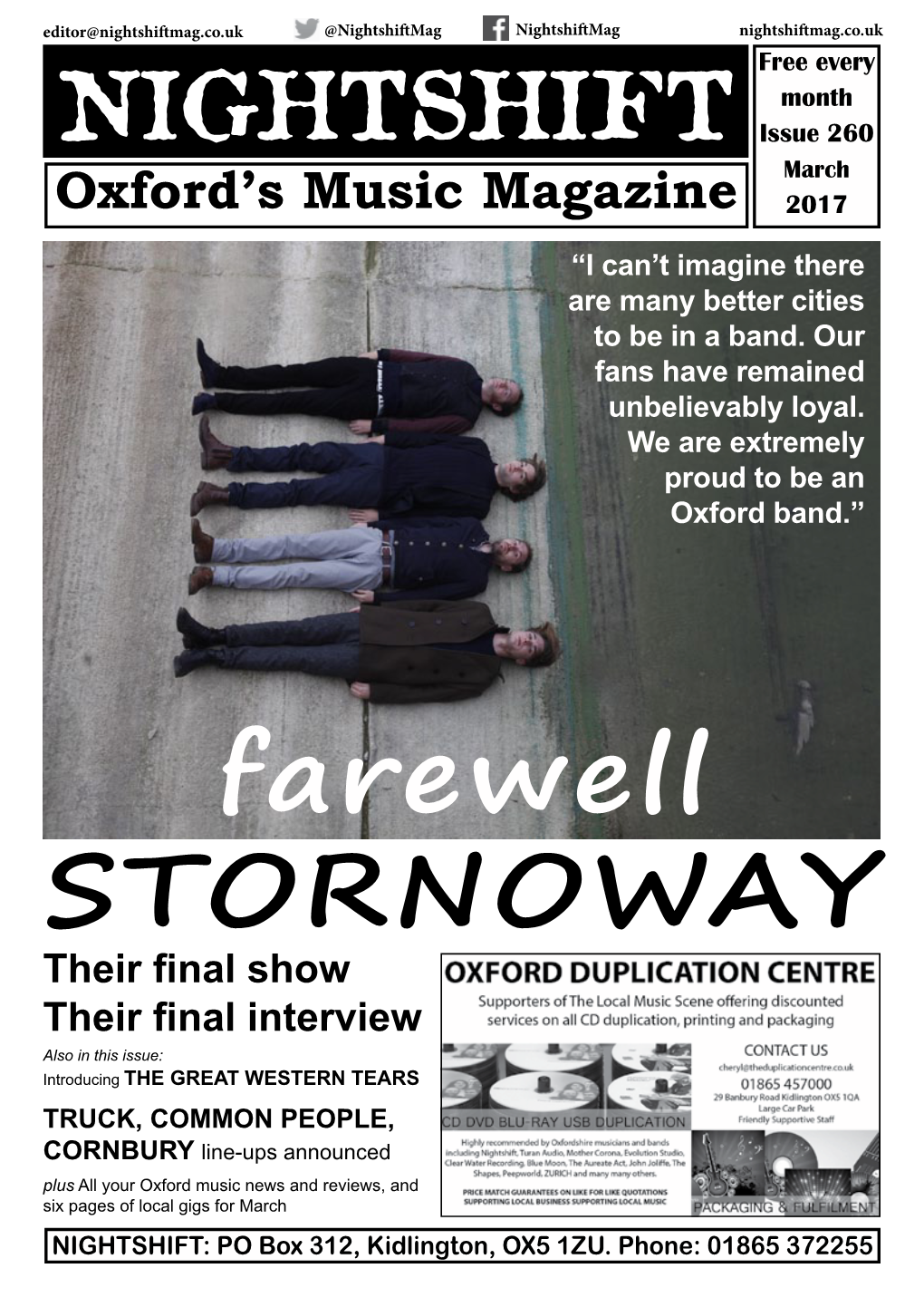 STORNOWAY Farewell