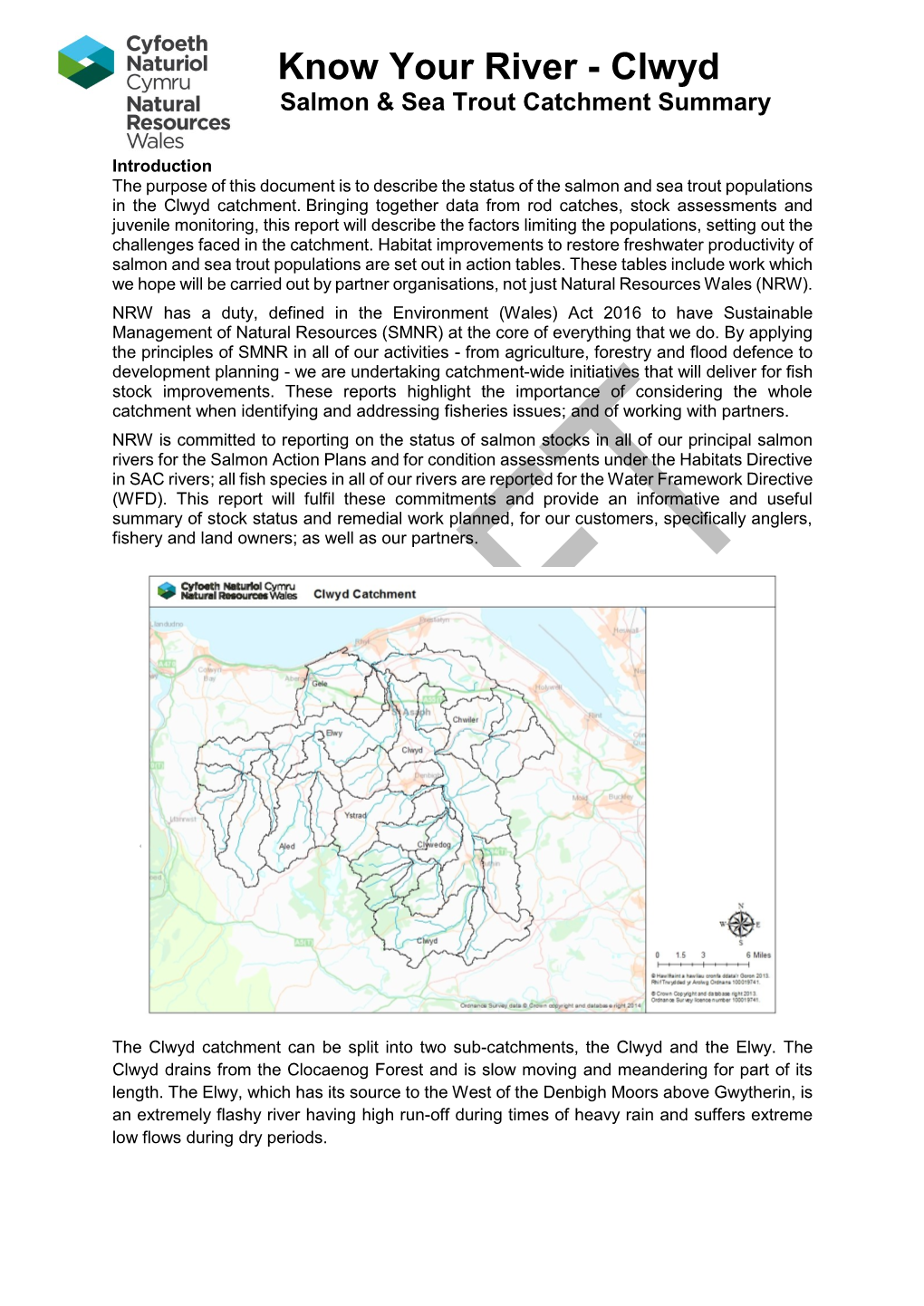 Know Your River - Clwyd Salmon & Sea Trout Catchment Summary