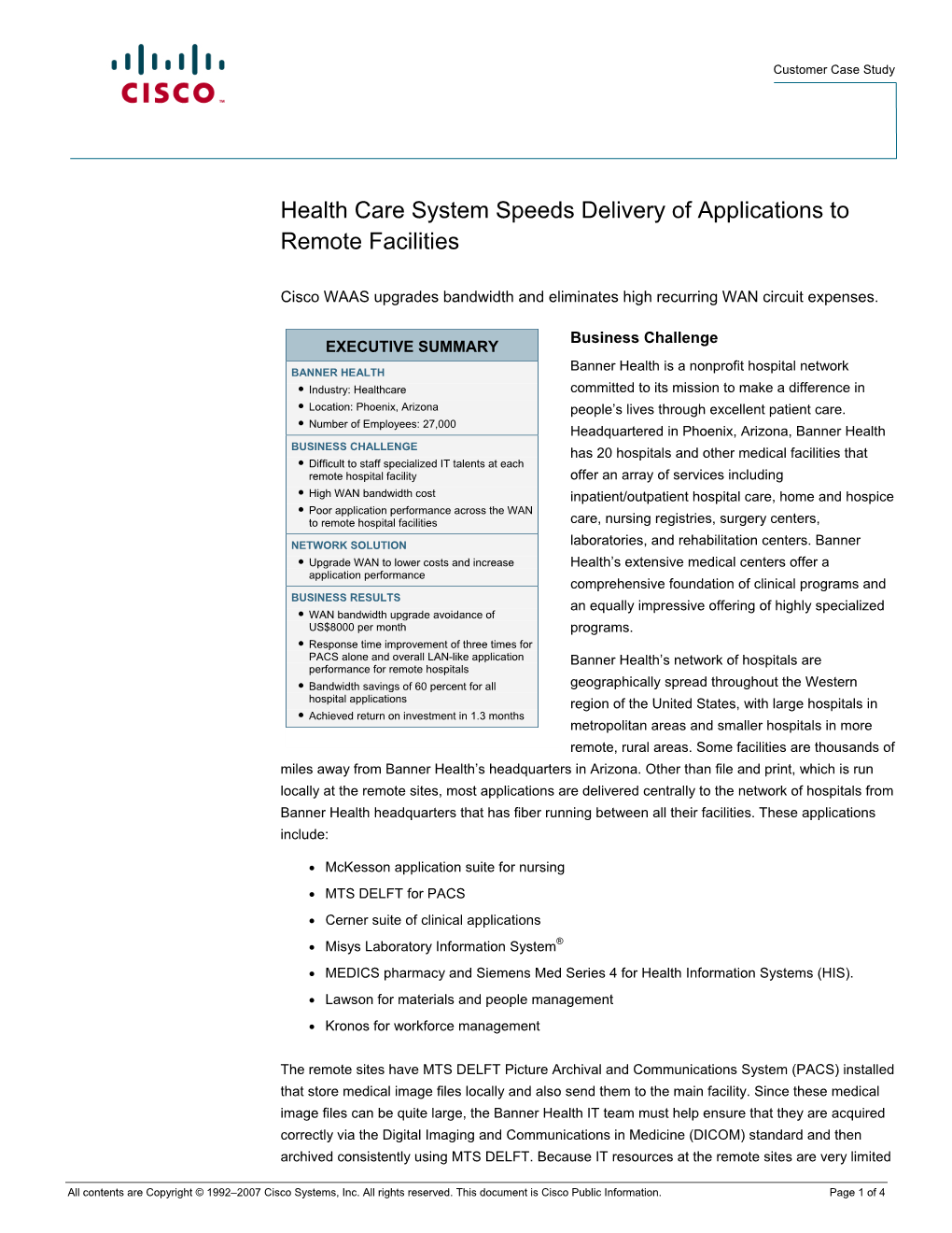 Health Care System Speeds Delivery of Applications to Remote Facilities