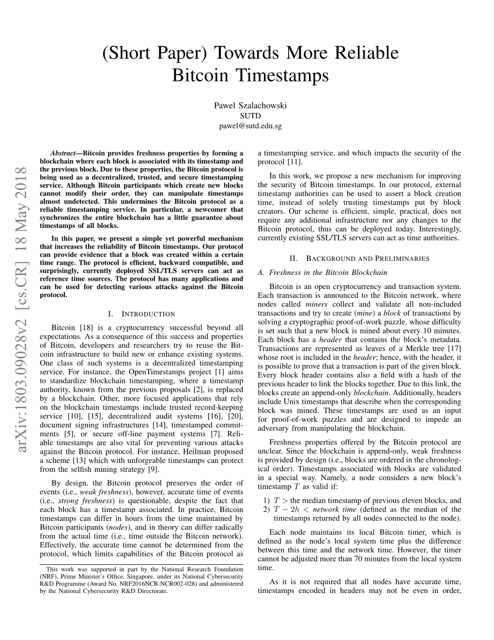 Towards More Reliable Bitcoin Timestamps