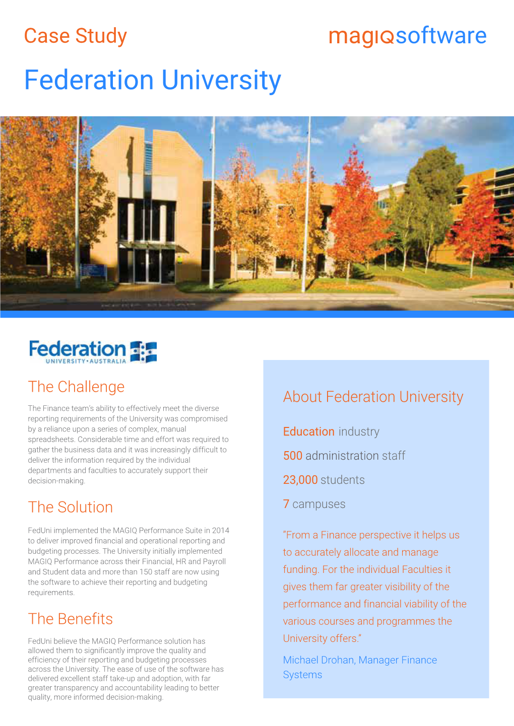 Federation University MAGIQ Performance Digital