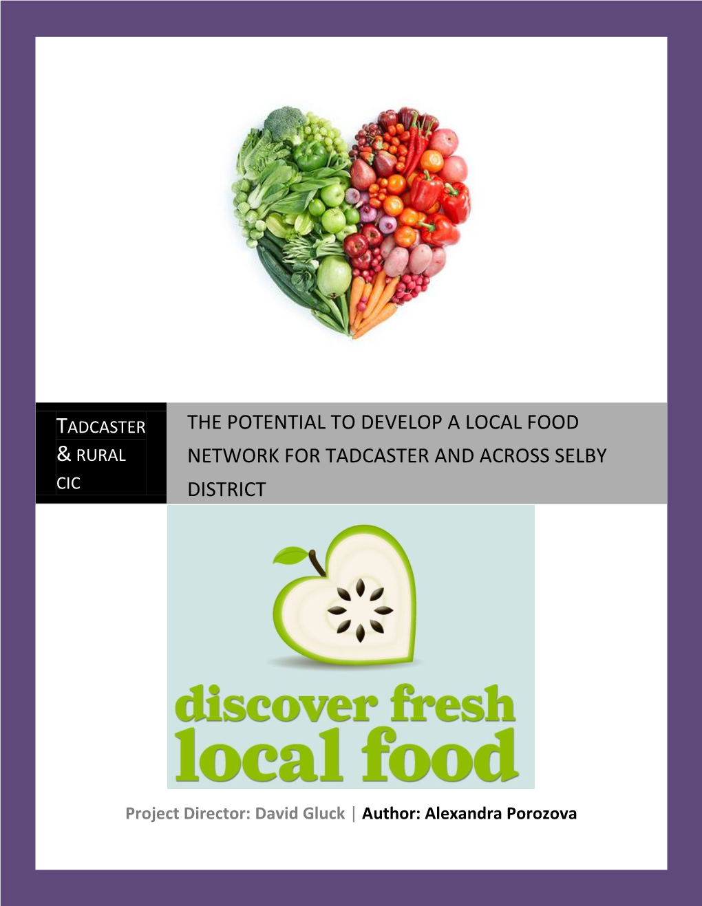 The Potential to Develop a Local Food Network for Tadcaster and Across