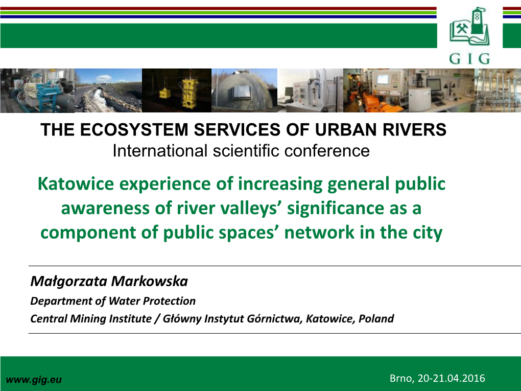 Revitalisation of Urban River Spaces