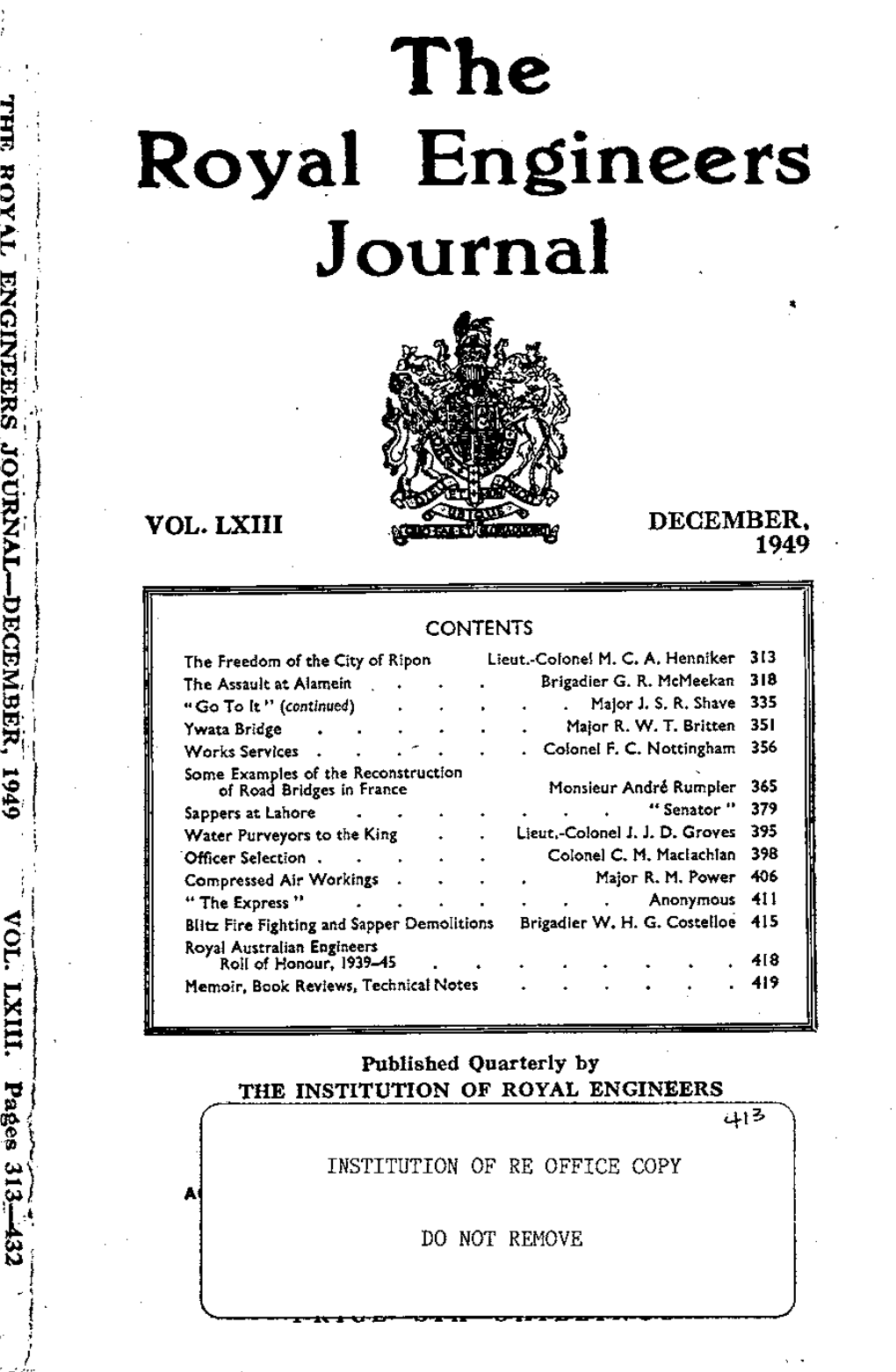 The Royal Engineers Journal