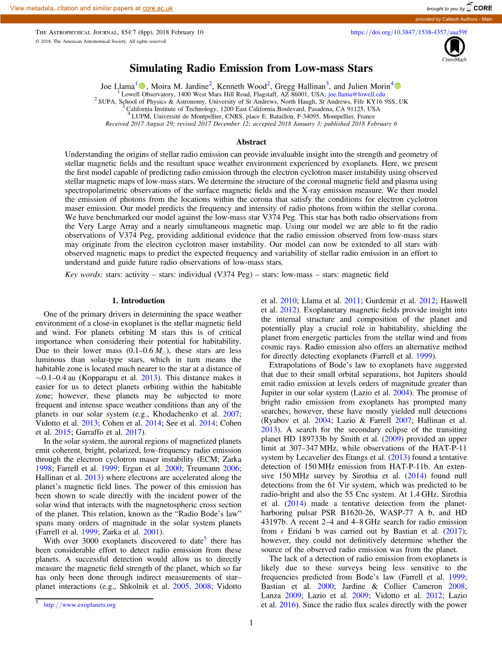 Simulating Radio Emission from Low-Mass Stars