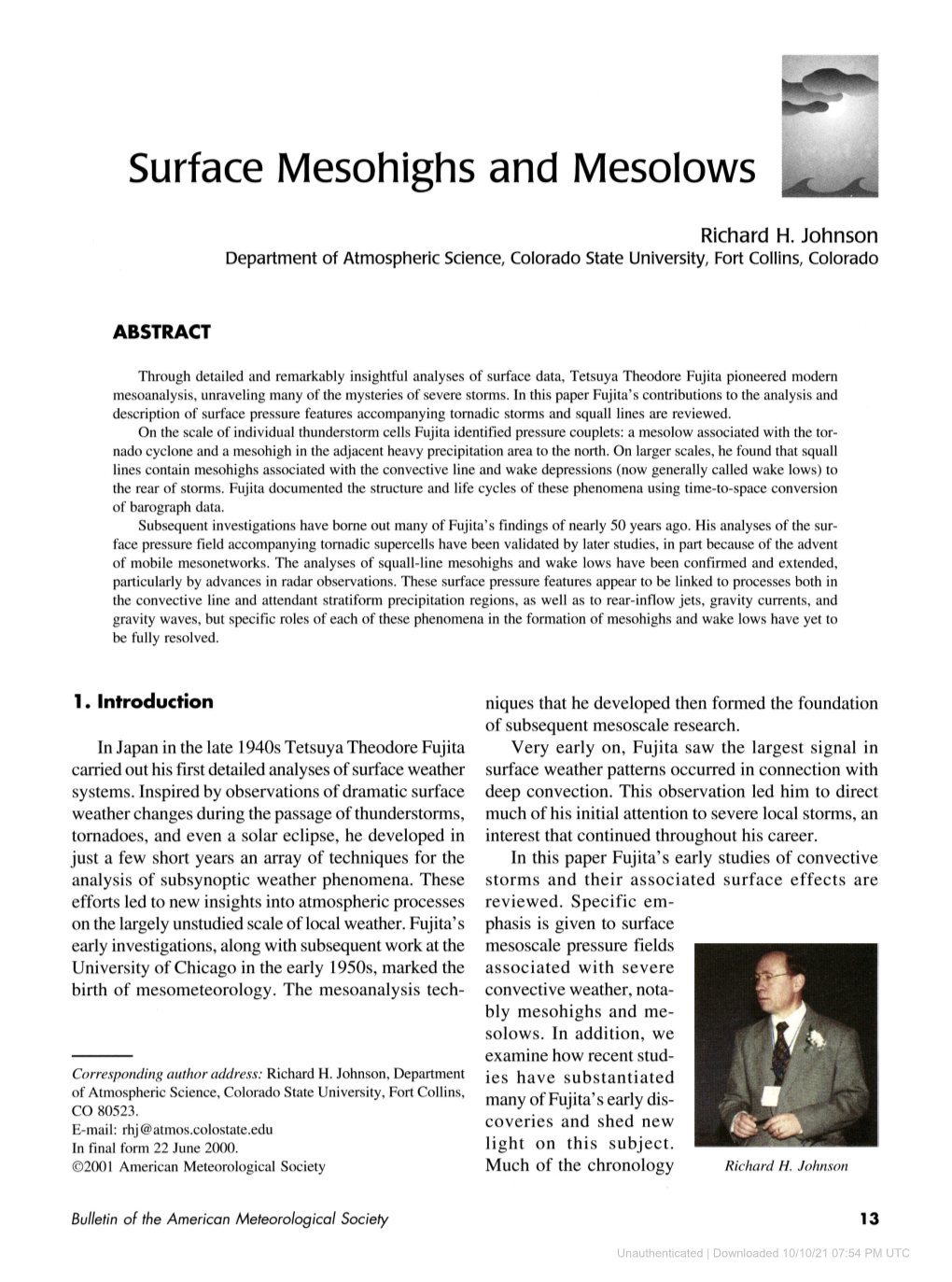 Surface Mesohighs and Mesolows
