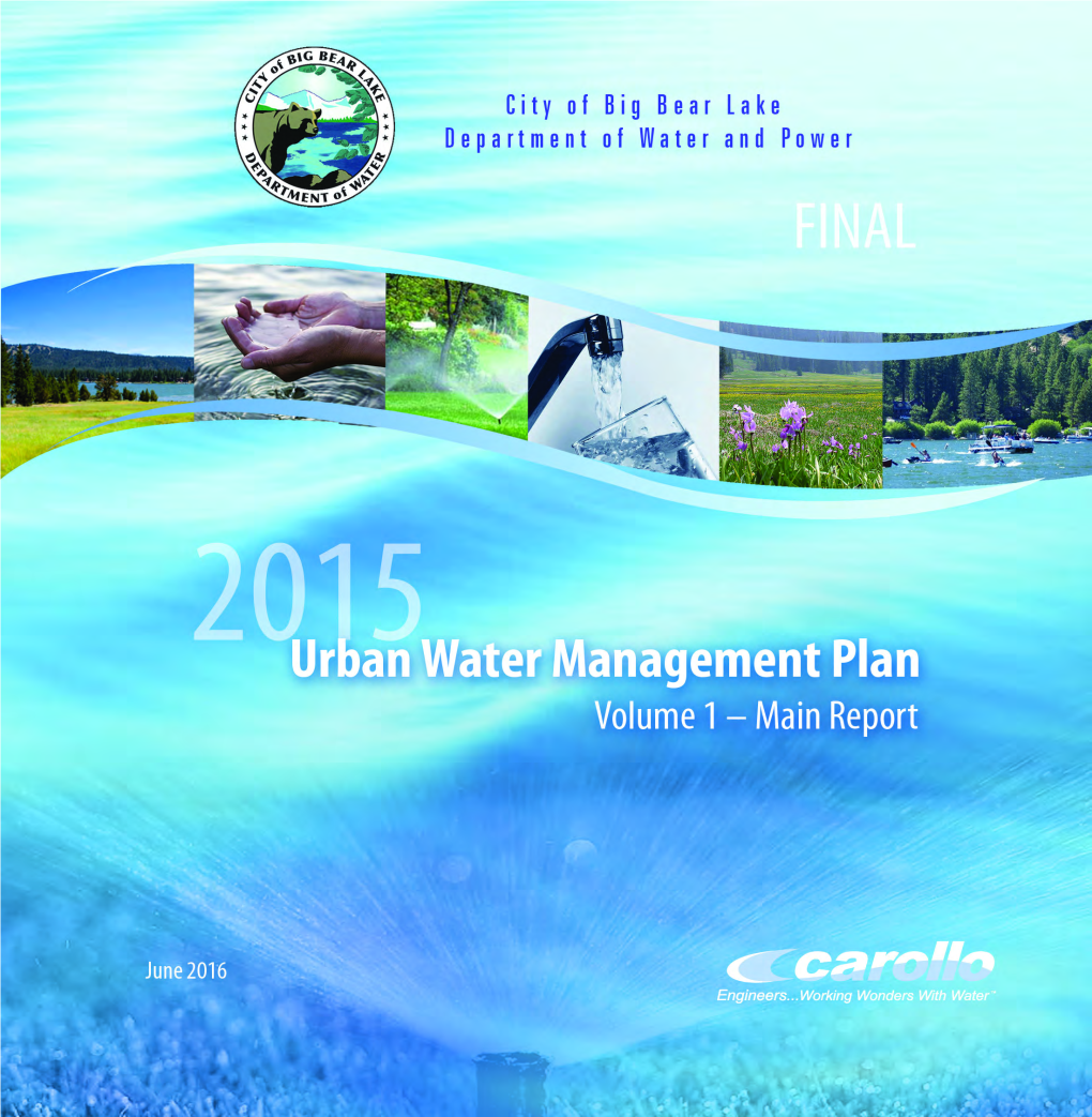 2015 Urban Water Management Plan