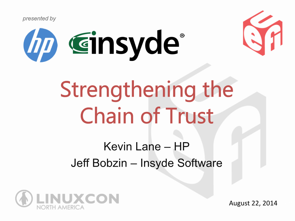 Strengthening the Chain of Trust