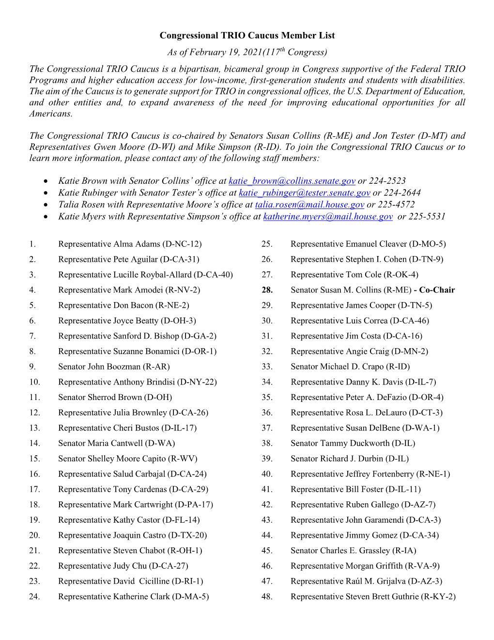 The Congressional TRIO Caucus Is a Bipartisan