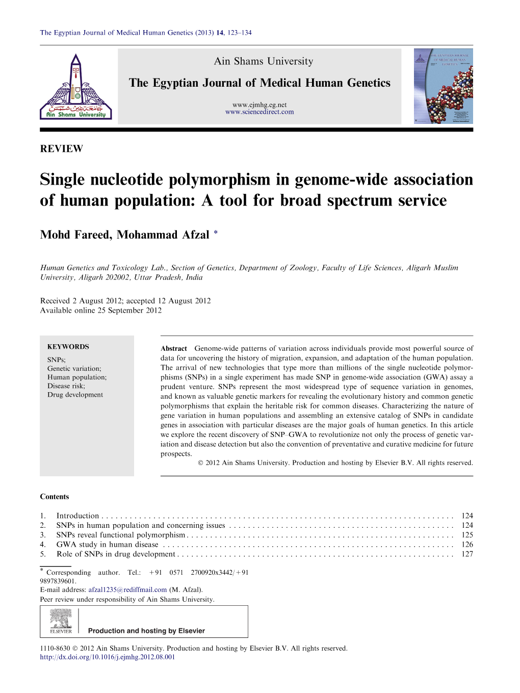 Single Nucleotide Polymorphism in Genome-Wide Association of Human Population: a Tool for Broad Spectrum Service