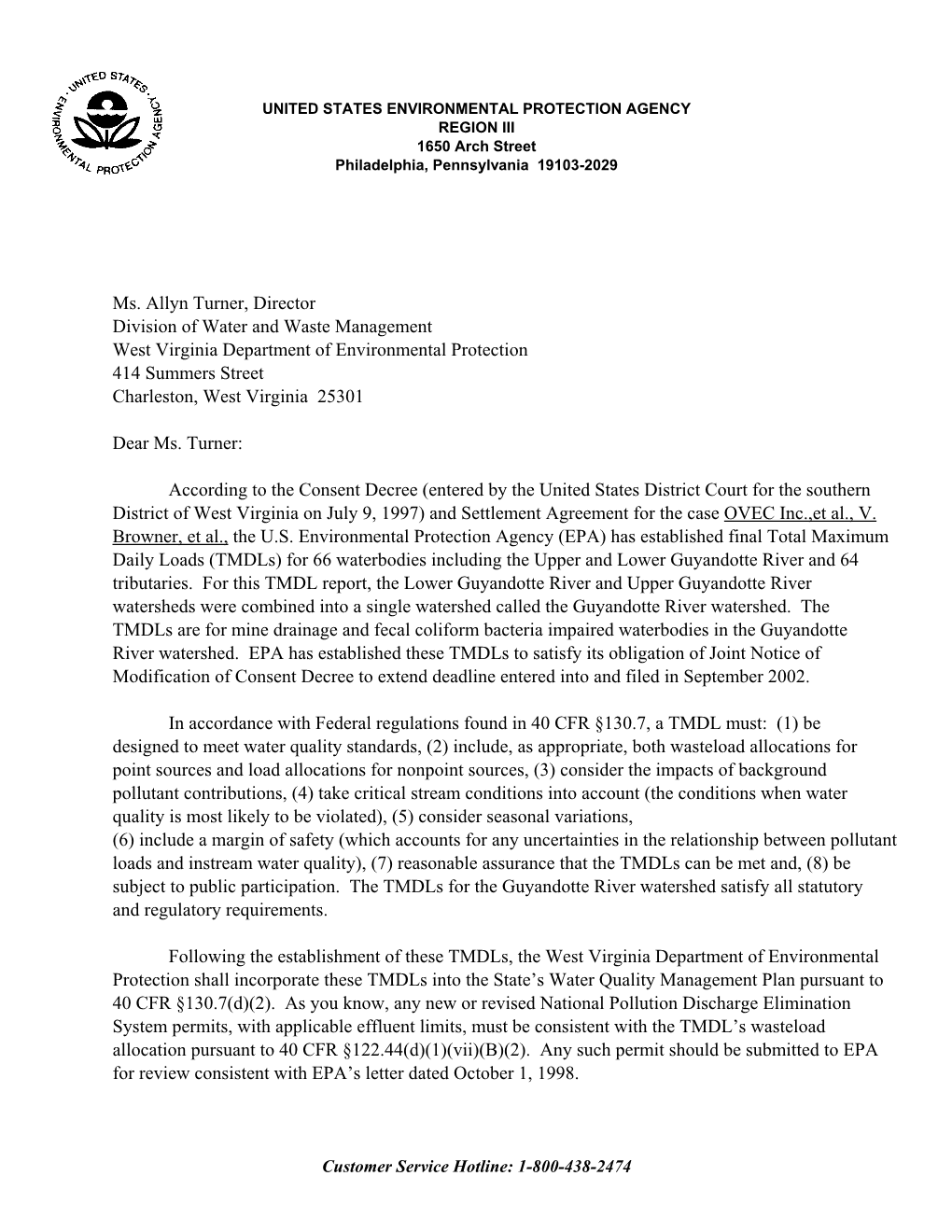 Metals, Ph, and Fecal Coliform Tmdls for the Guyandotte River Watershed, West Virginia