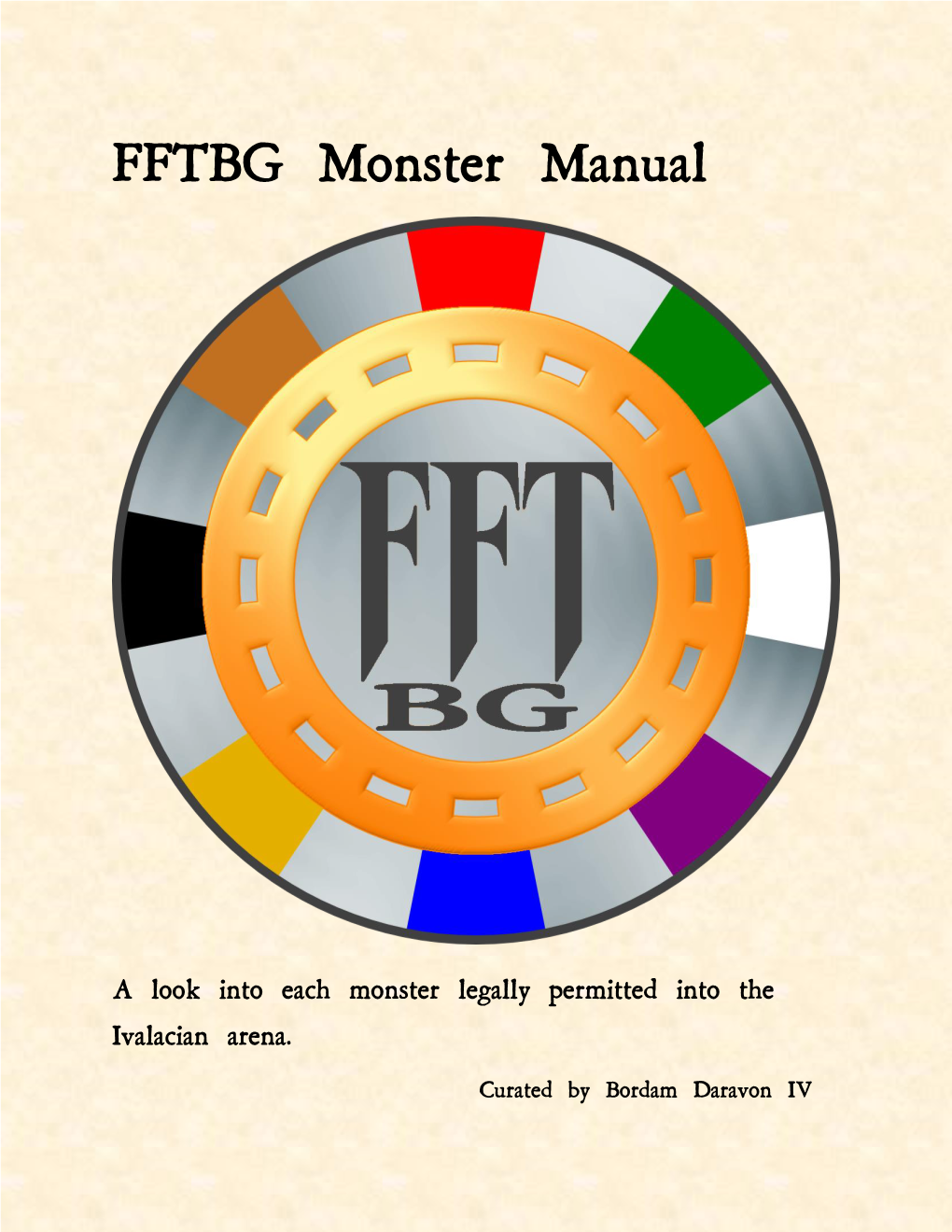 FFTBG Monster Manual