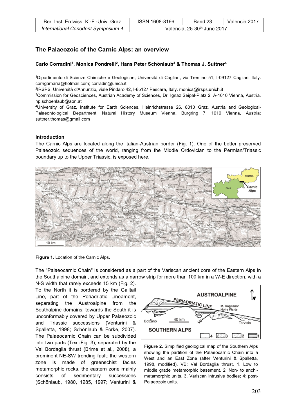 203 the Palaeozoic of the Carnic Alps