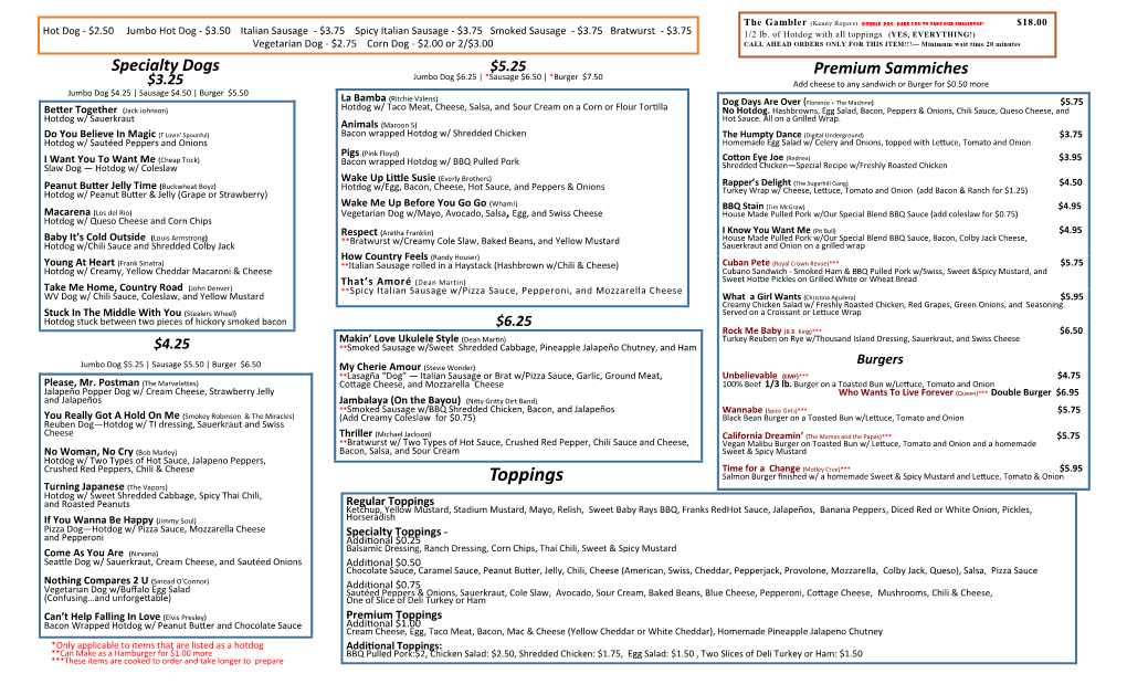 Franks-Sammies-Menu.Pdf