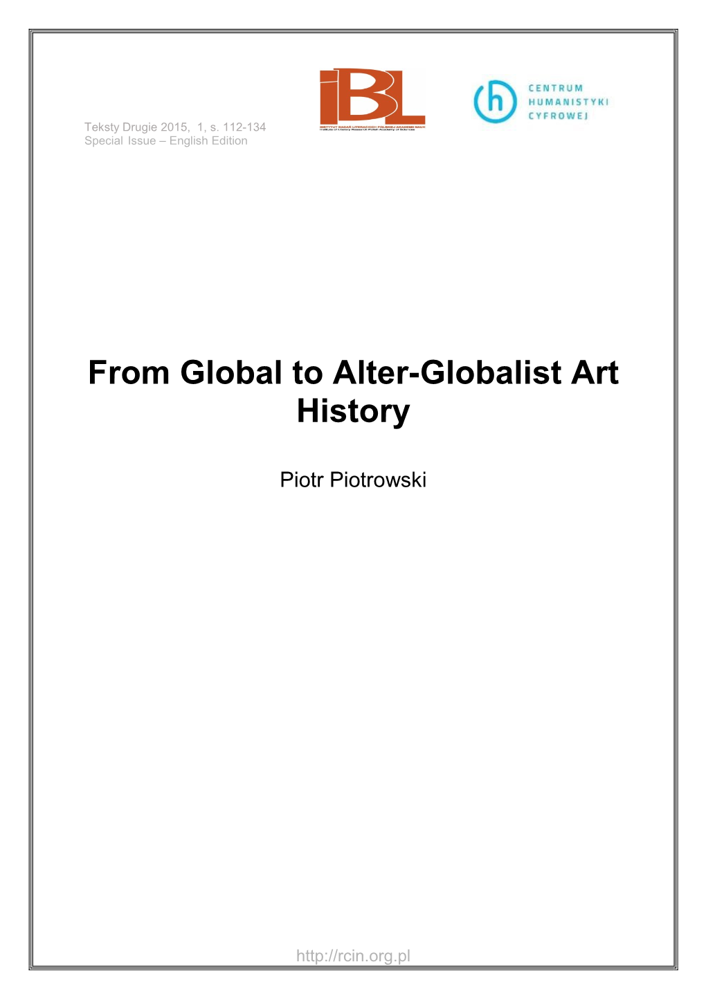 From Global to Alter-Globalist Art History