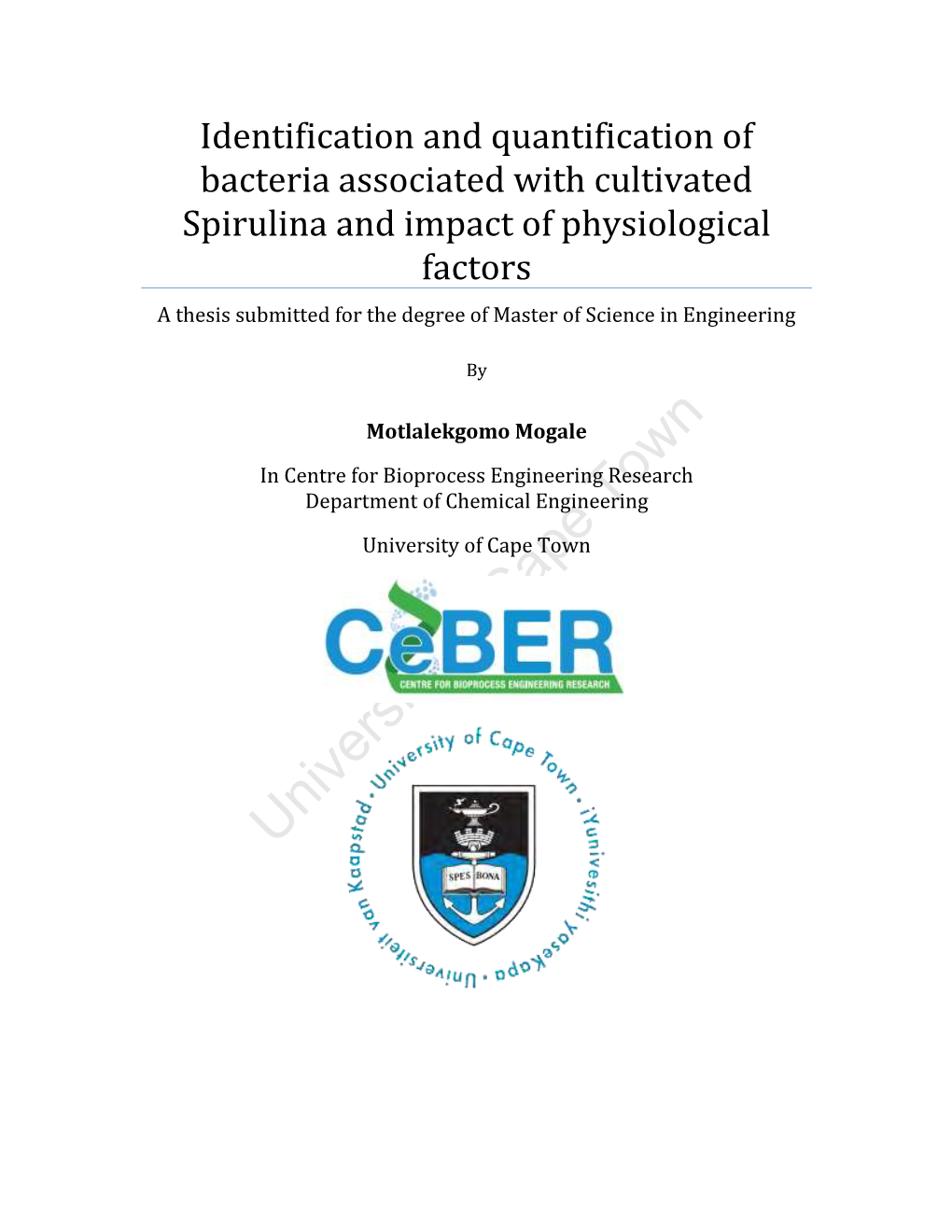 Identification and Quantification of Bacteria Associated with Cultivated