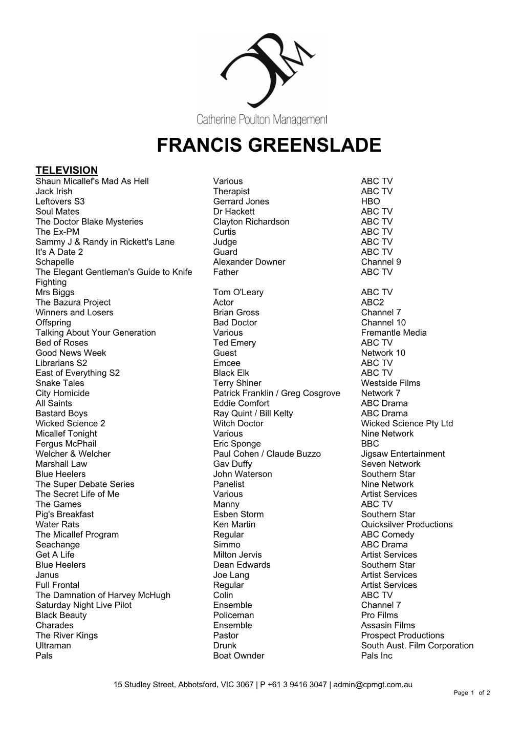 Francis Greenslade