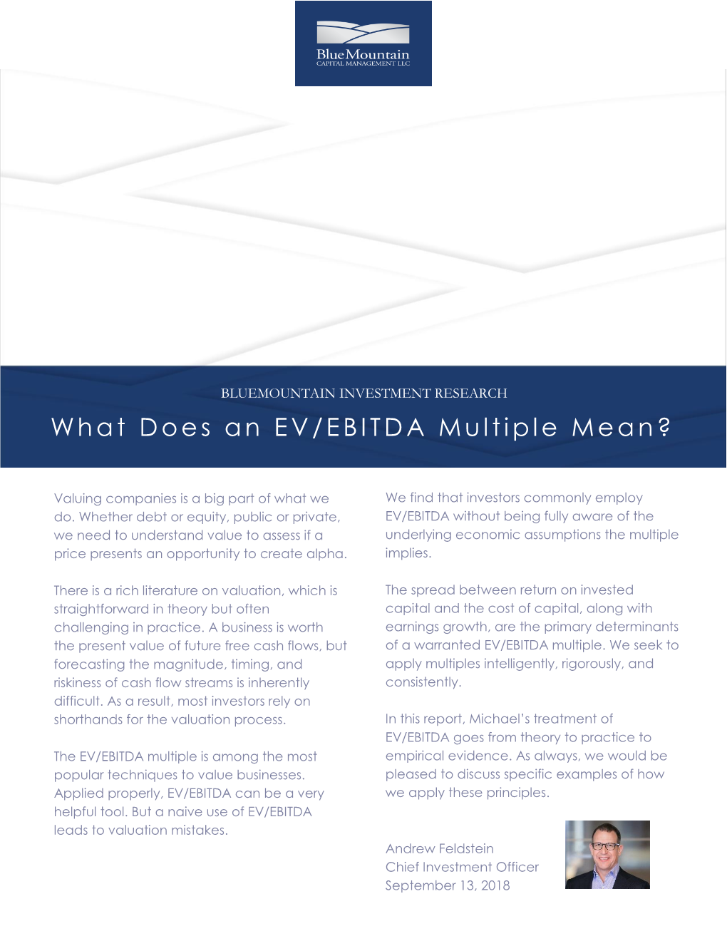 What Does an EV/EBITDA Multiple Mean?