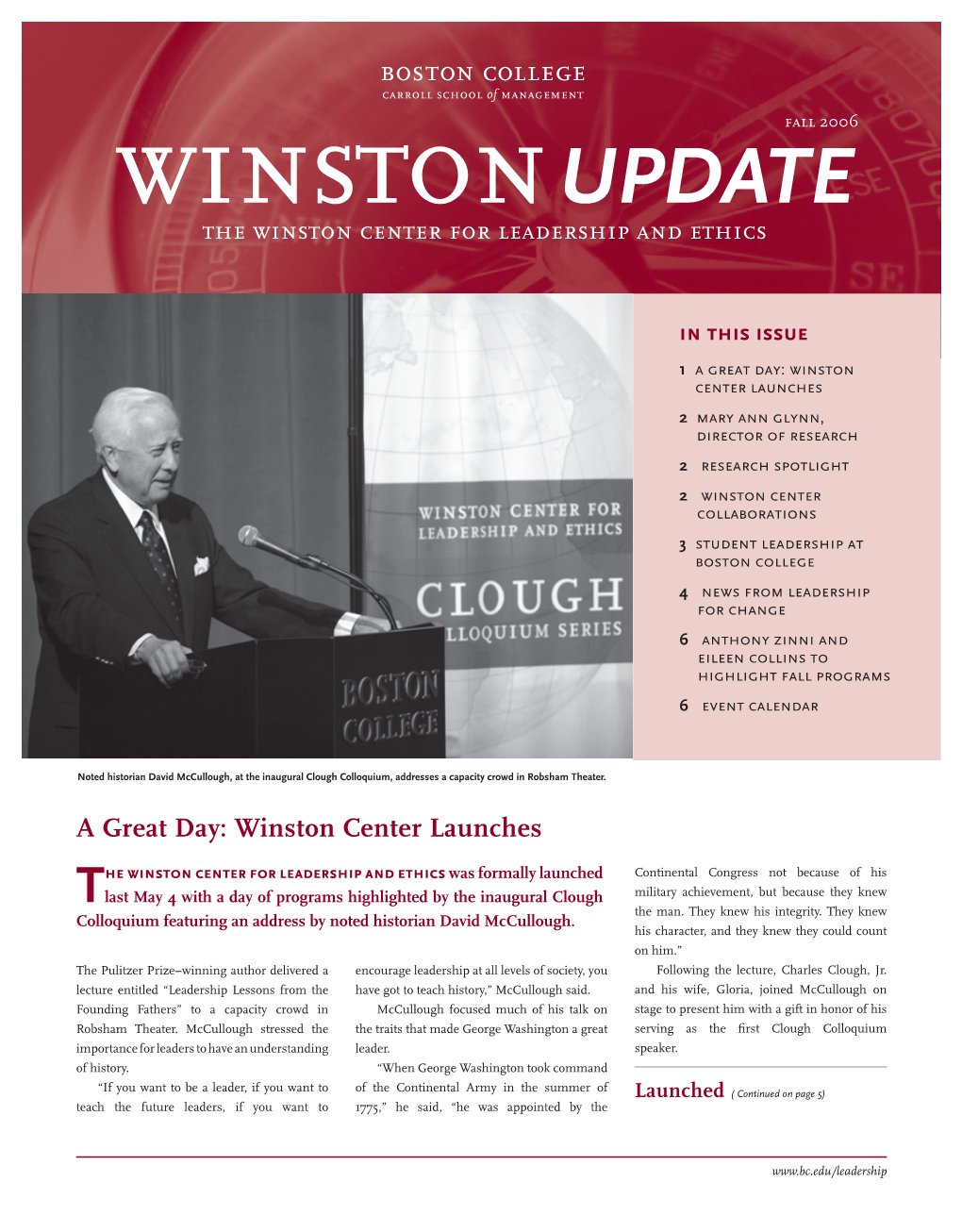 Winston Center Launches