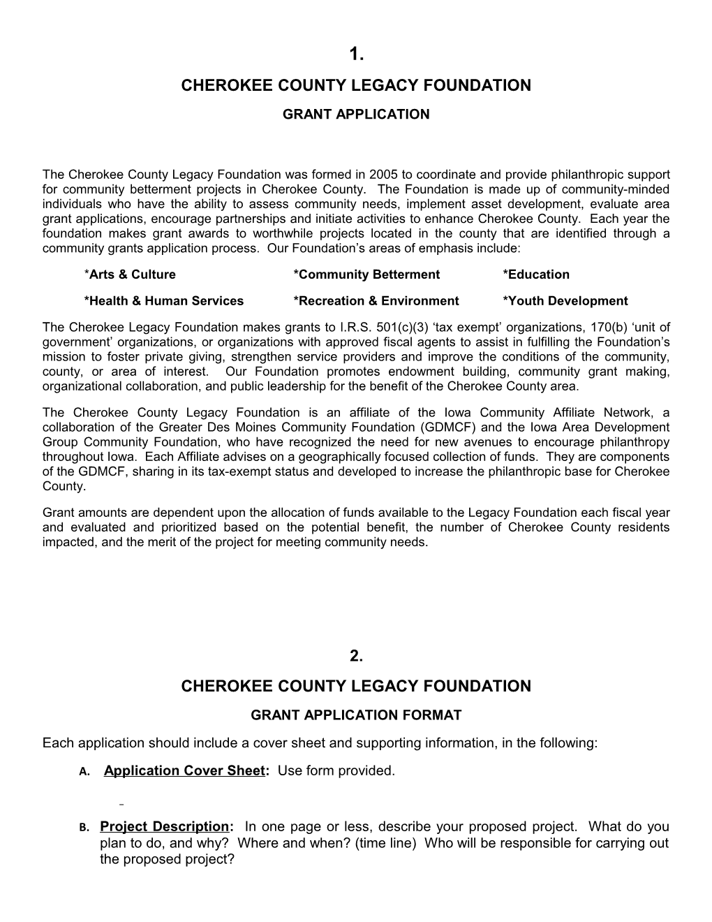 Cherokee County Legacy Foundation