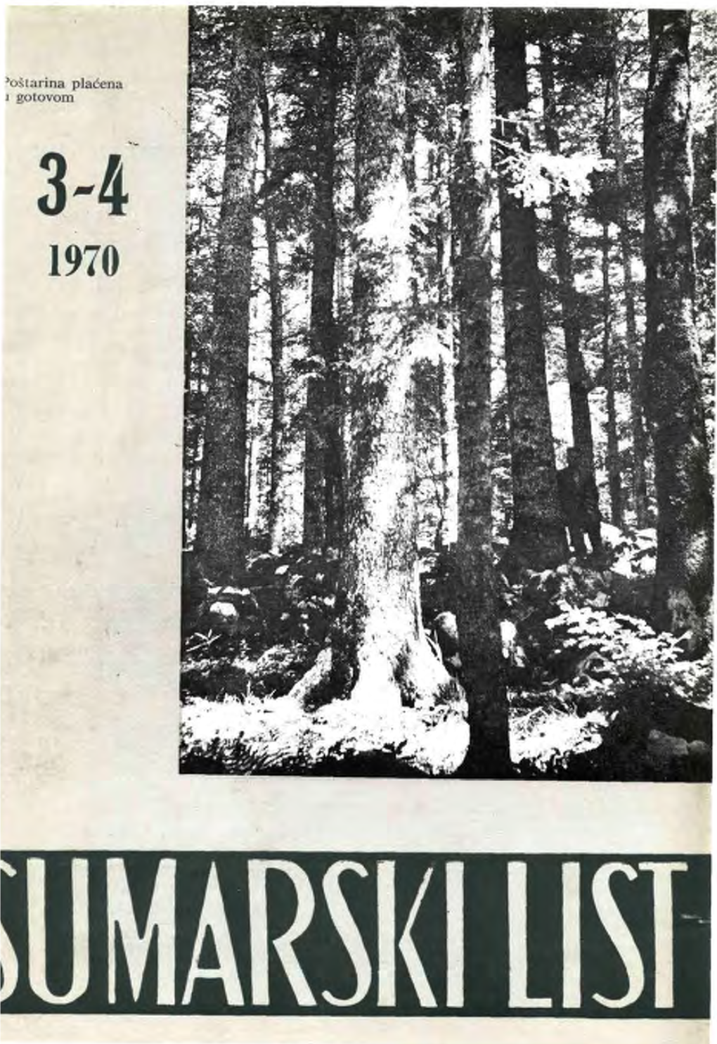 Šumarski List 3-4/1970
