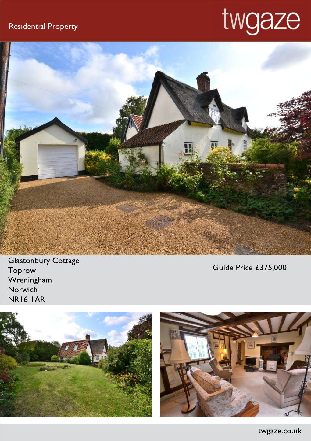 Residential Property Glastonbury Cottage Toprow Wreningham