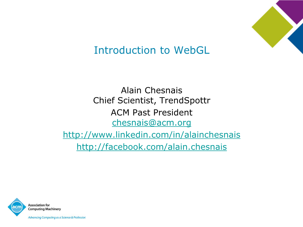 Introduction to Webgl