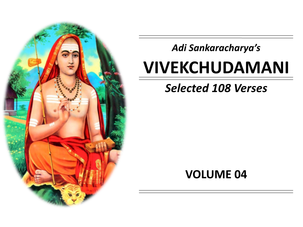 VIVEKCHUDAMANI Selected 108 Verses