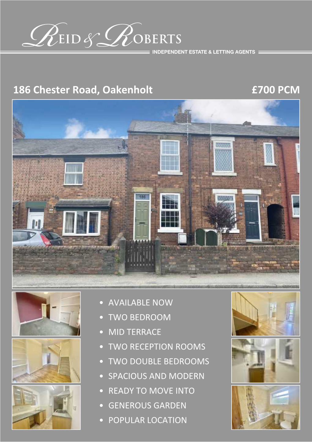 186 Chester Road, Oakenholt £700 PCM