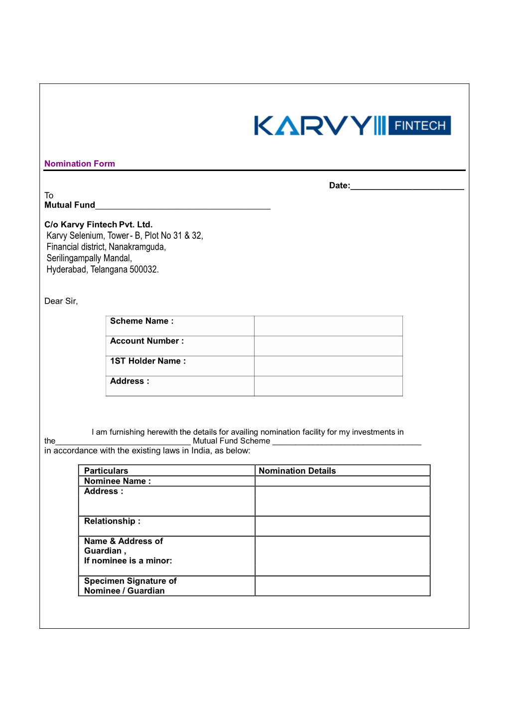 Karvy Selenium, Tower- B, Plot No 31 & 32, Financial District