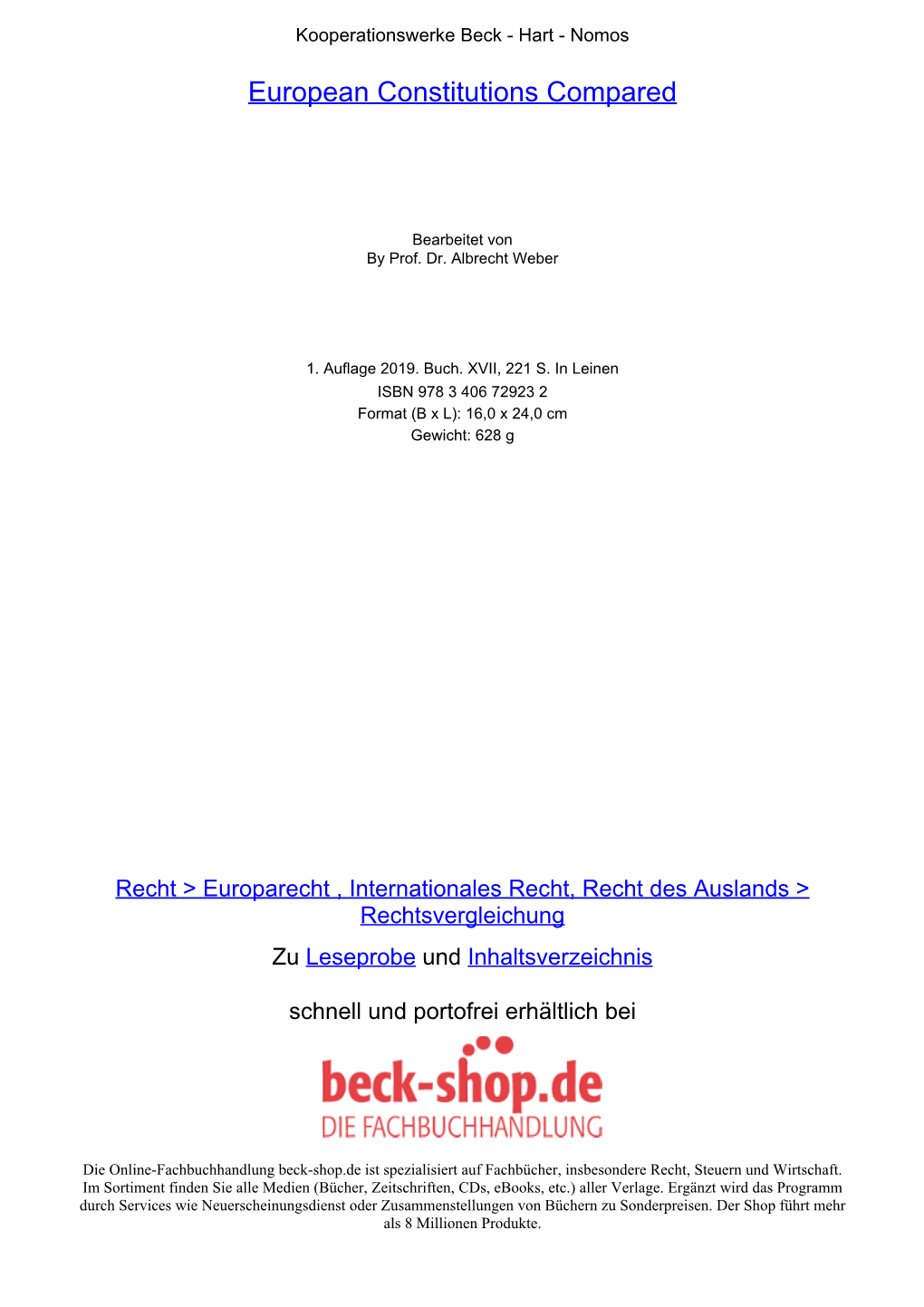 European Constitutions Compared