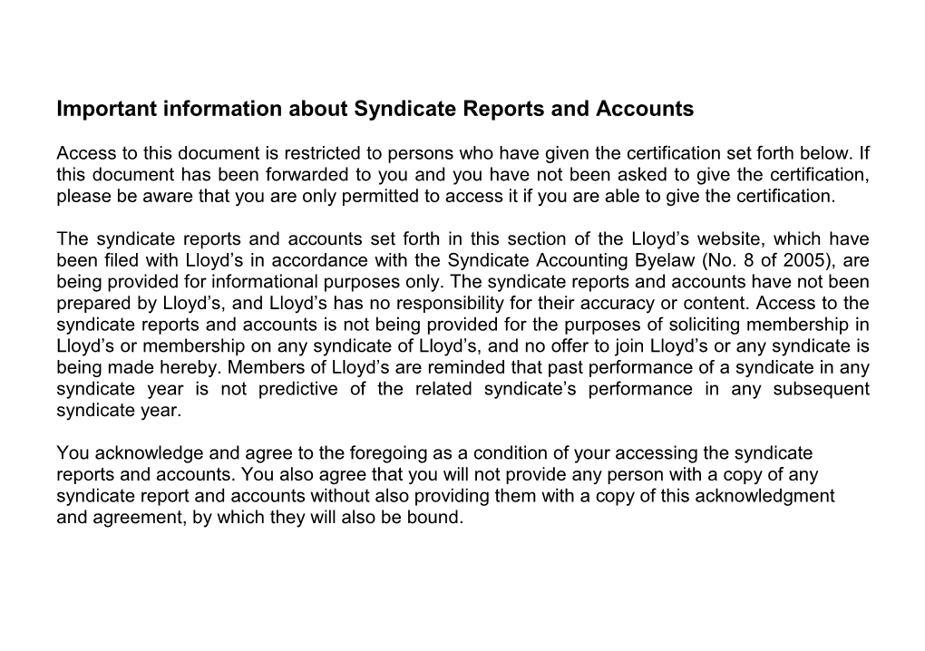 2121 and Underwriting Year Accounts As at 31 December 2016