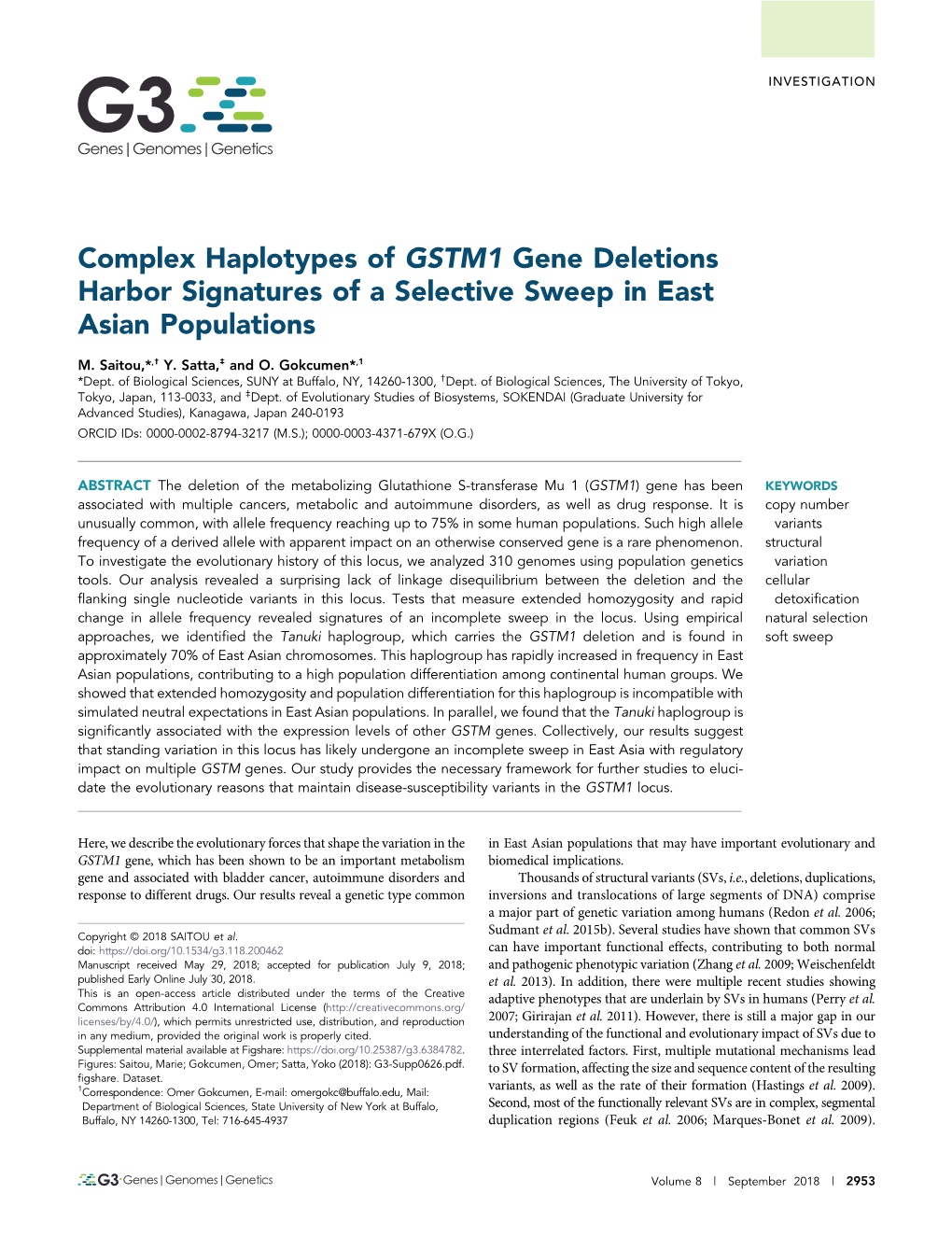 Complex Haplotypes of GSTM1 Gene Deletions Harbor Signatures of a Selective Sweep in East Asian Populations