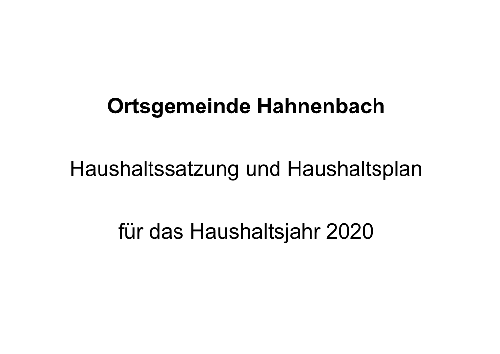 Ortsgemeinde Hahnenbach