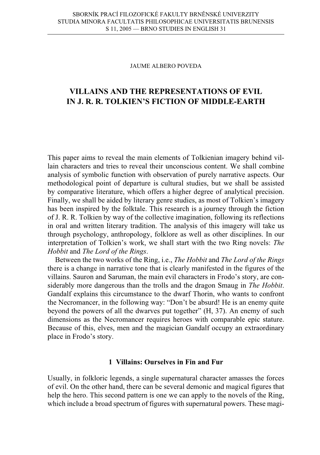 Villains and the Representations of Evil in J