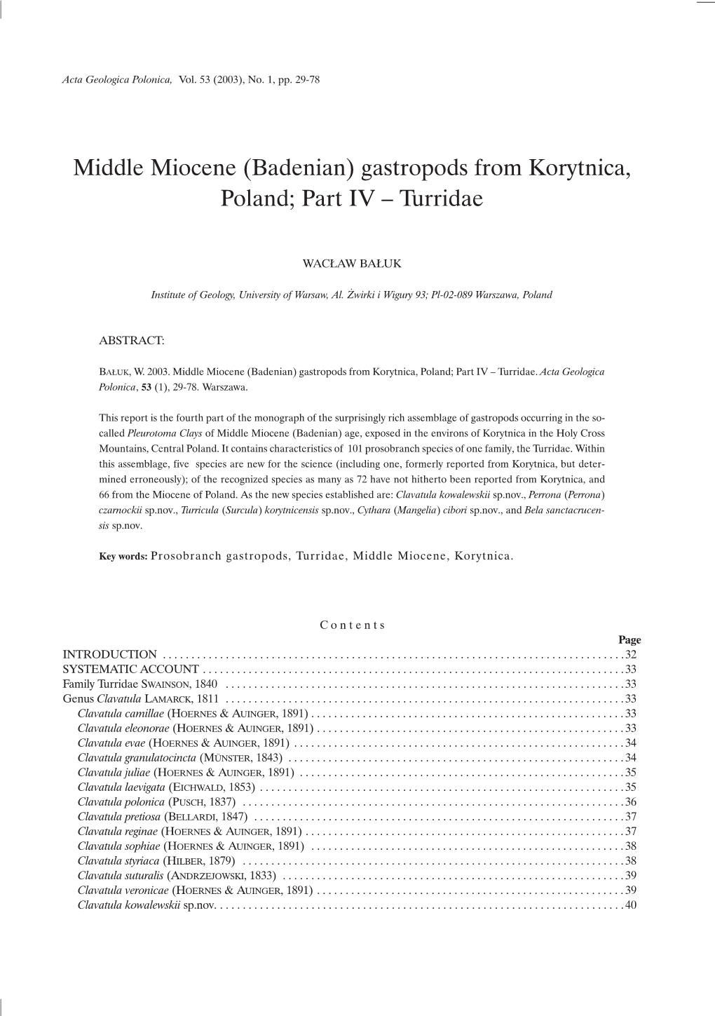 Acta Geologica Polonica, Vol