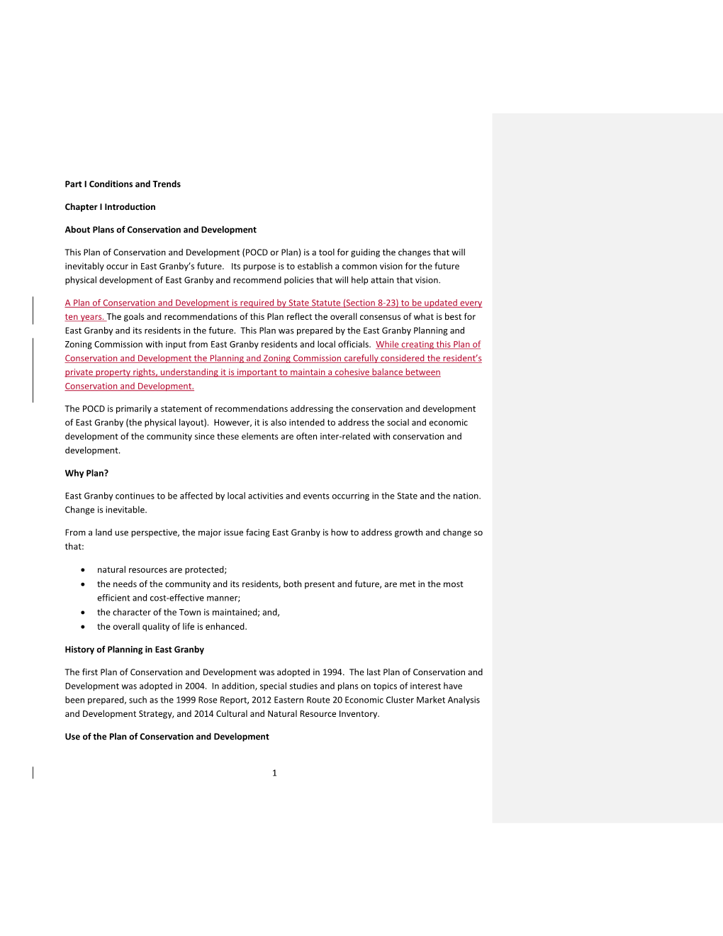 1 Part I Conditions and Trends Chapter I Introduction About Plans