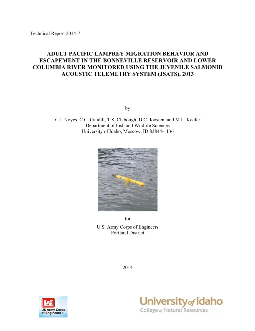 Adult Pacific Lamprey Migration Behavior And