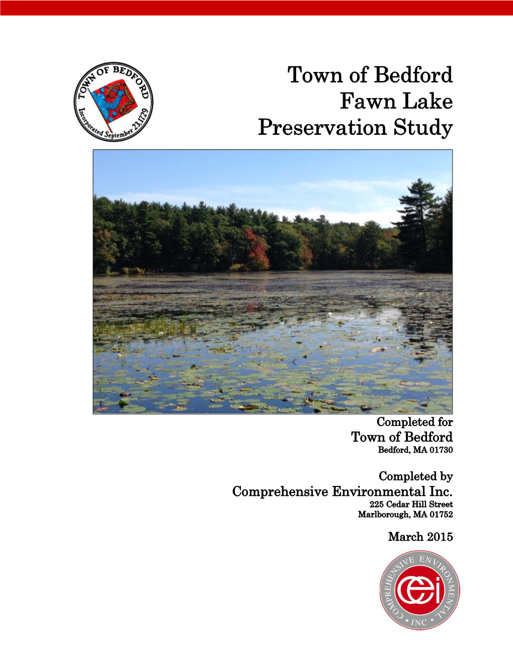 Town of Bedford Fawn Lake Preservation Study