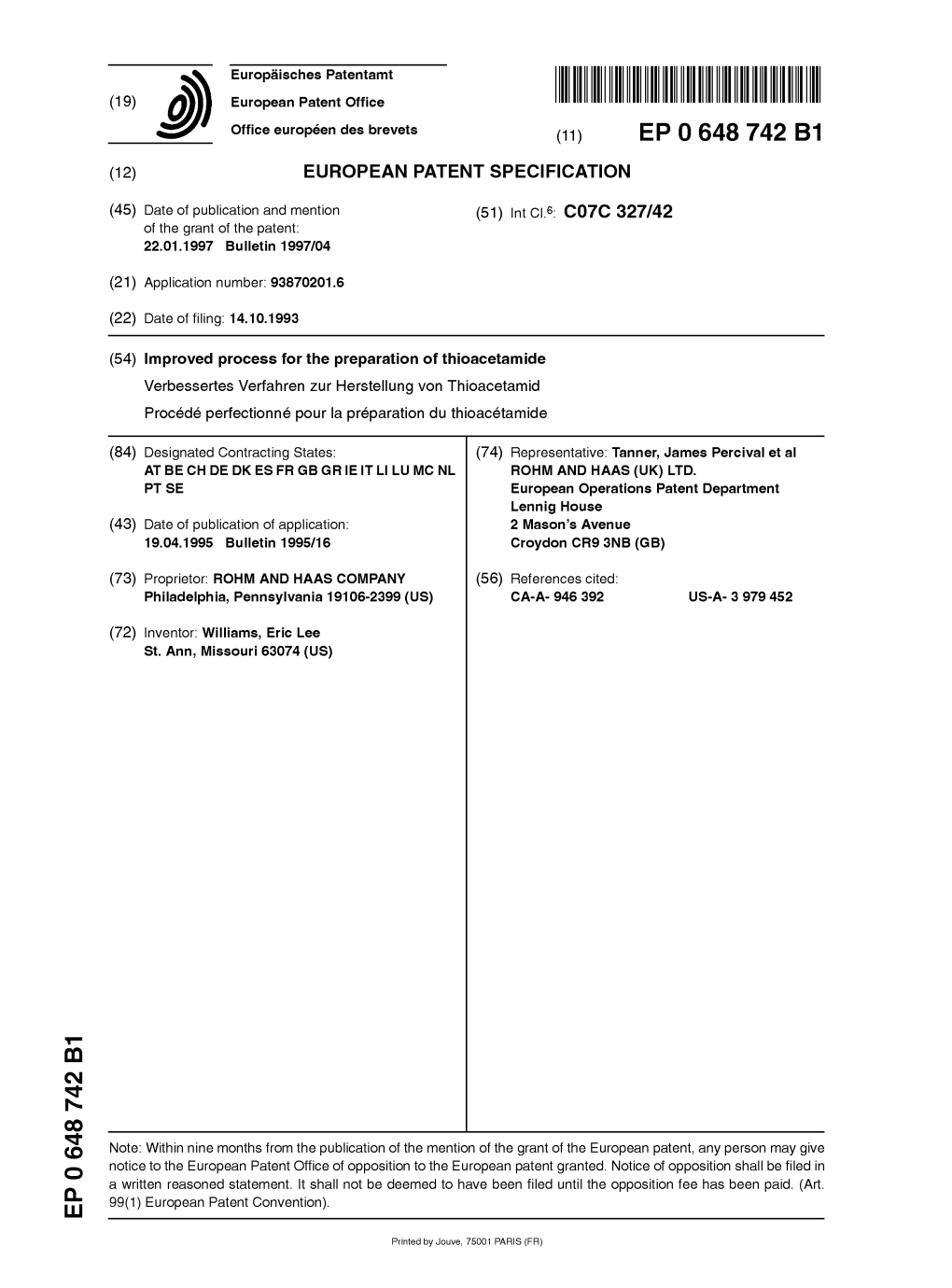 Improved Process for the Preparation of Thioacetamide