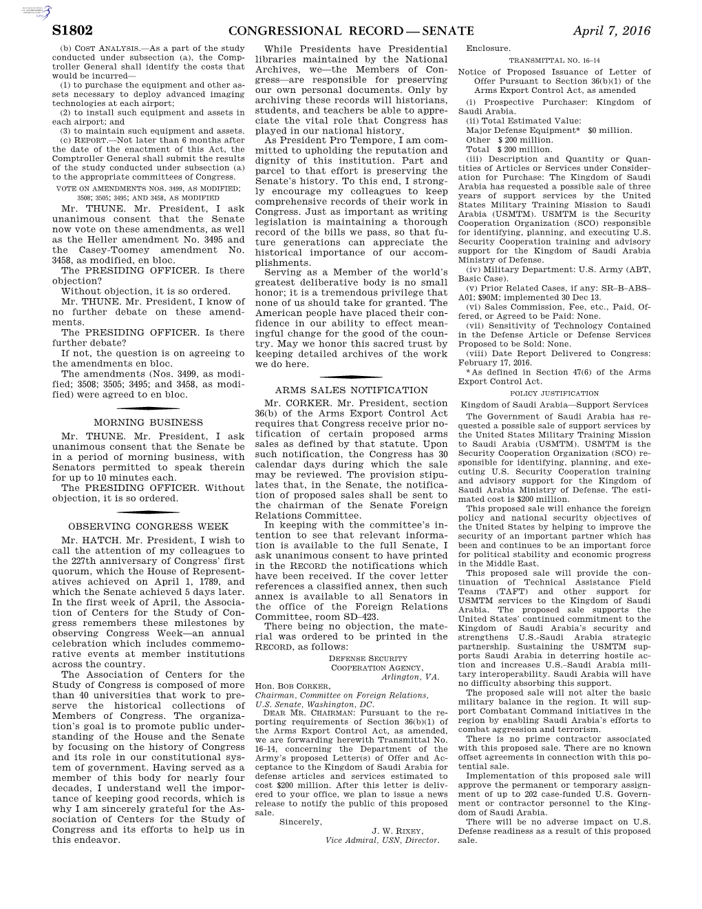 Congressional Record—Senate S1802