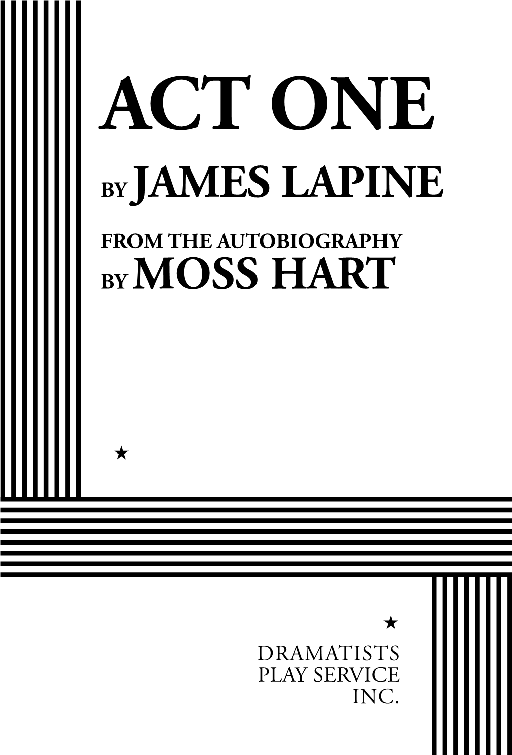 Act One by James Lapine