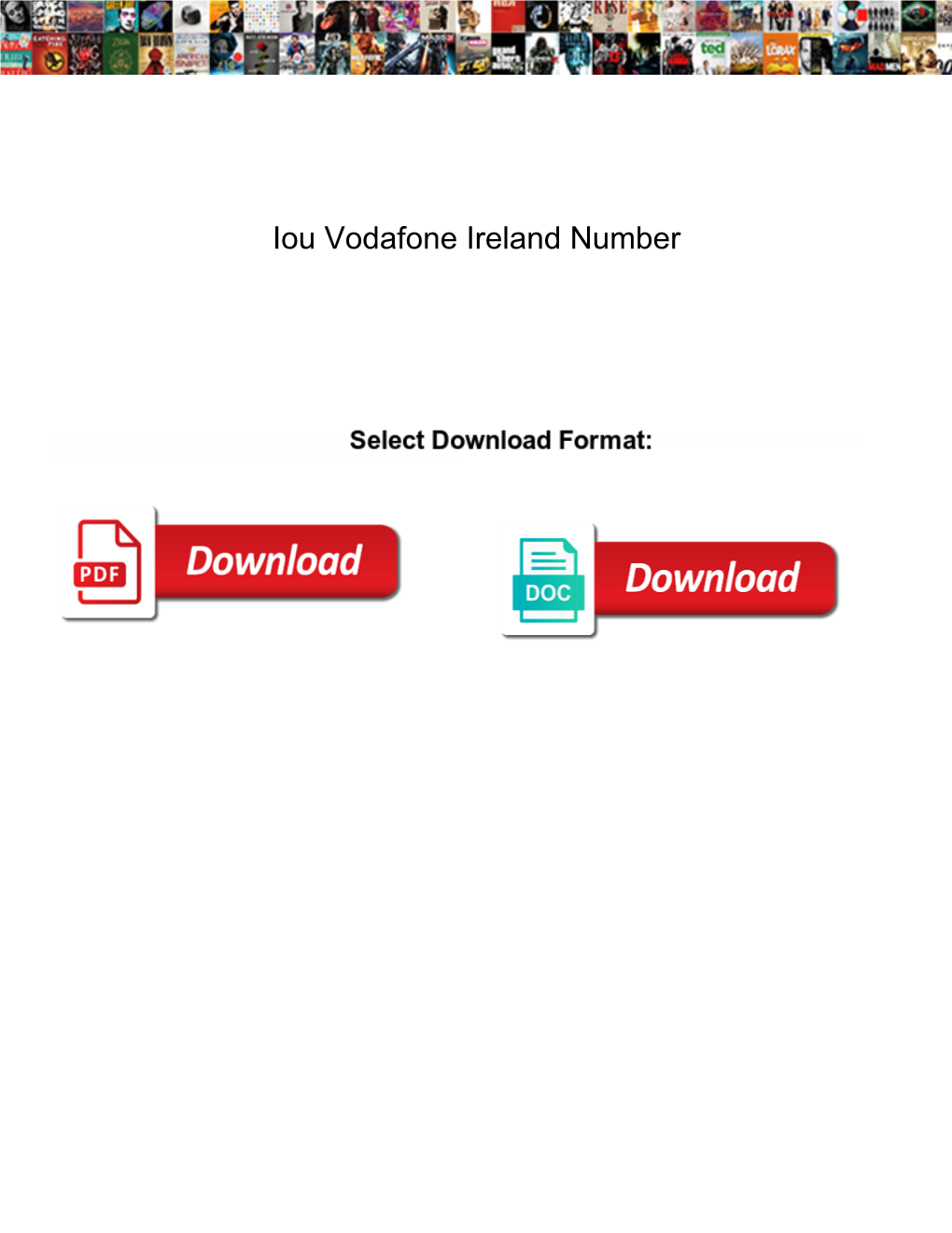 Iou Vodafone Ireland Number