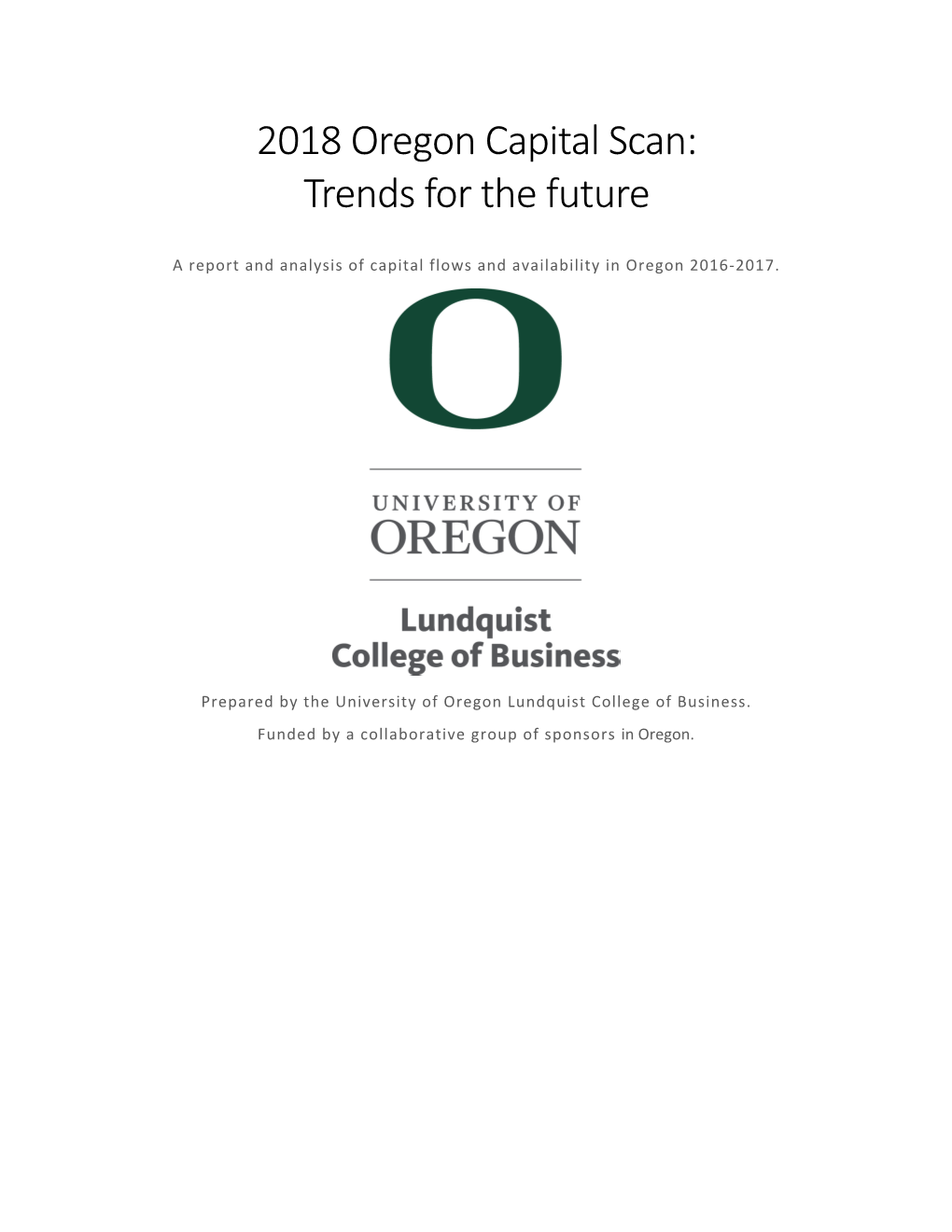 2018 Oregon Capital Scan: Trends for the Future