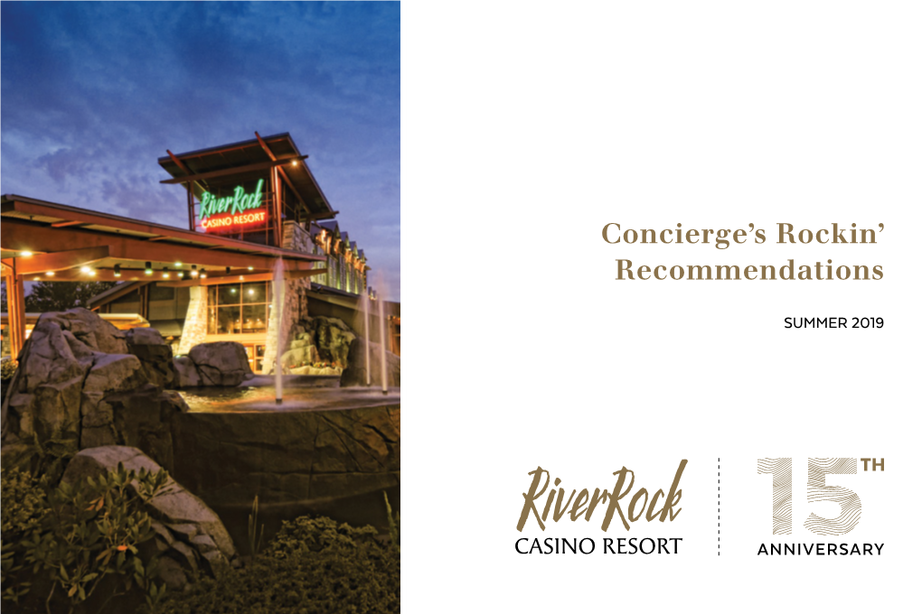 Concierge's Rockin' Recommendations