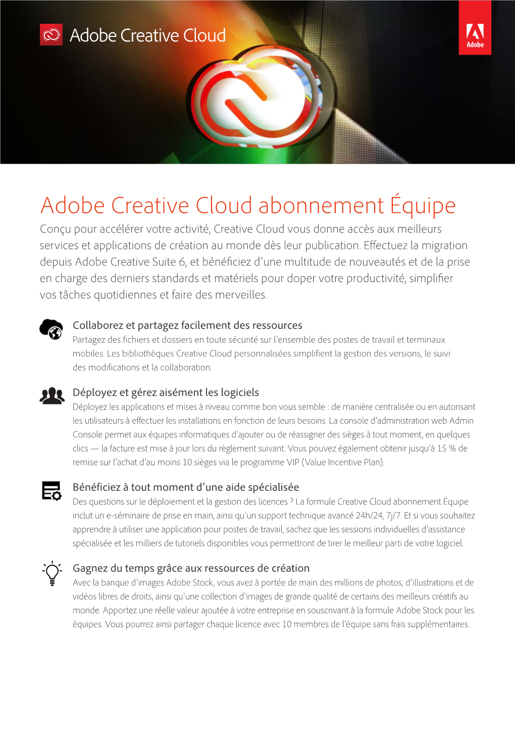 Présentation De Creative Cloud Abonnement Équipe