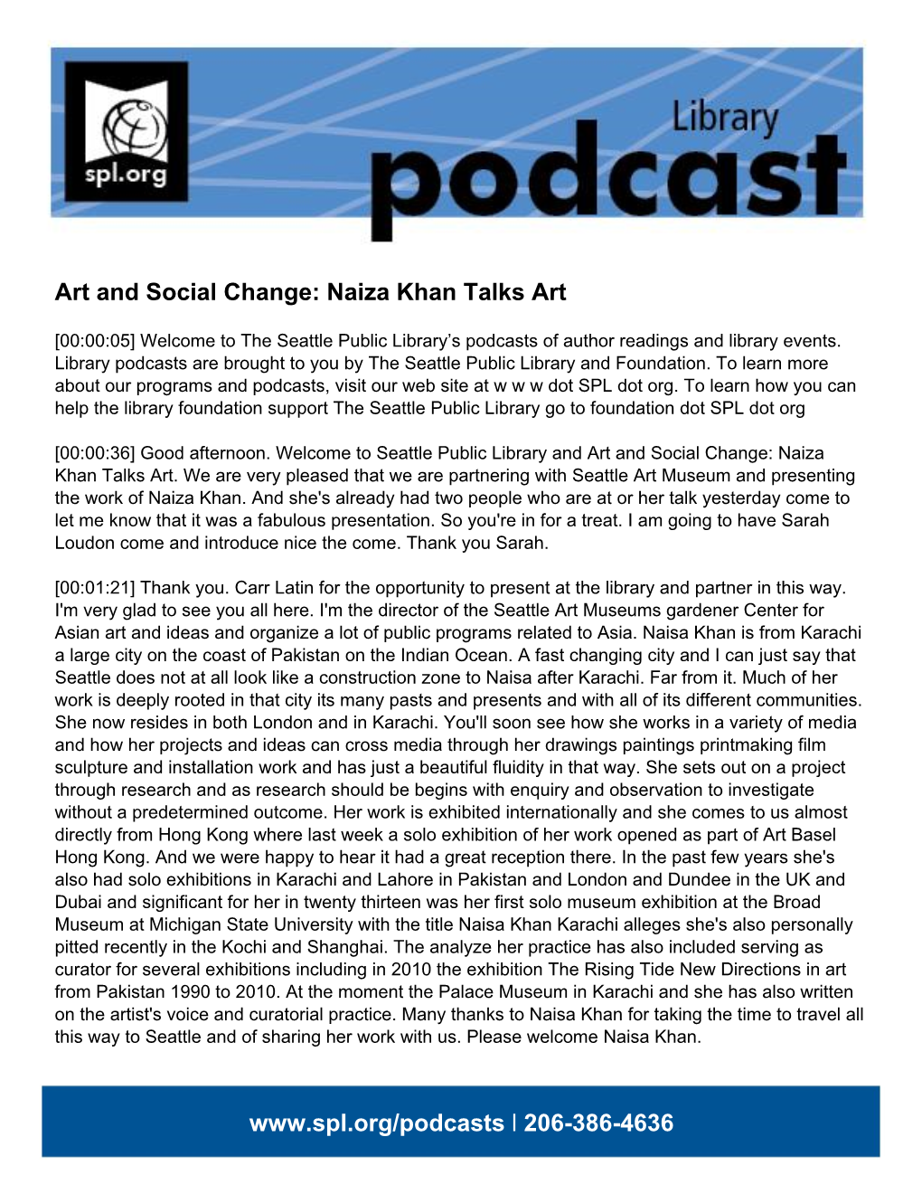 Art and Social Change: Naiza Khan Talks Art