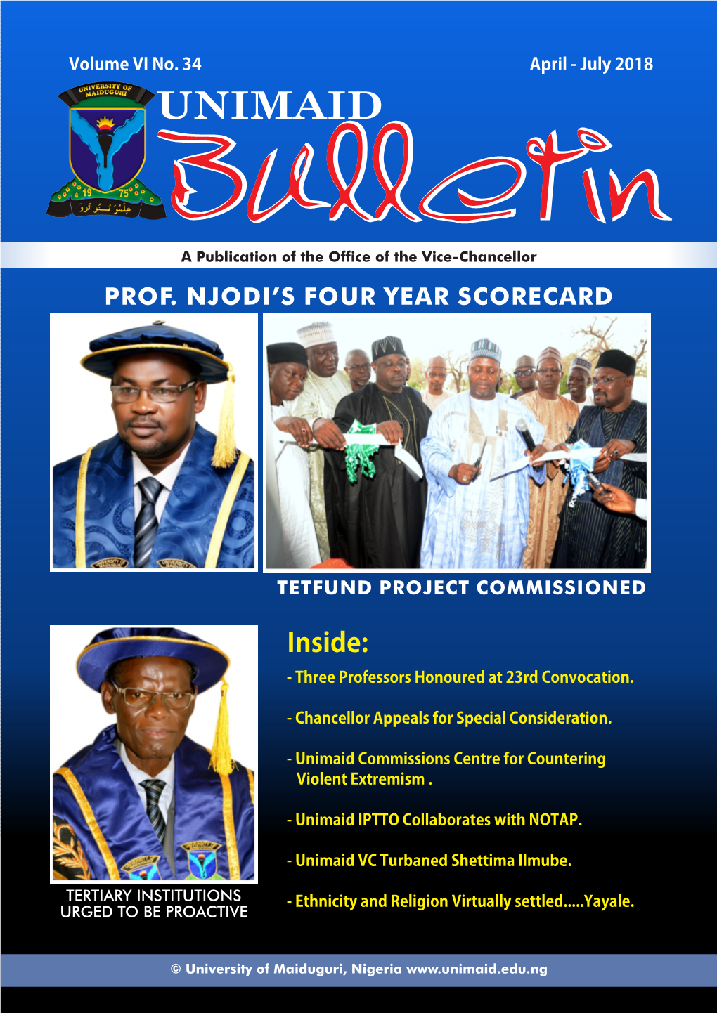 Prof. Njodi's Four Year Scorecard